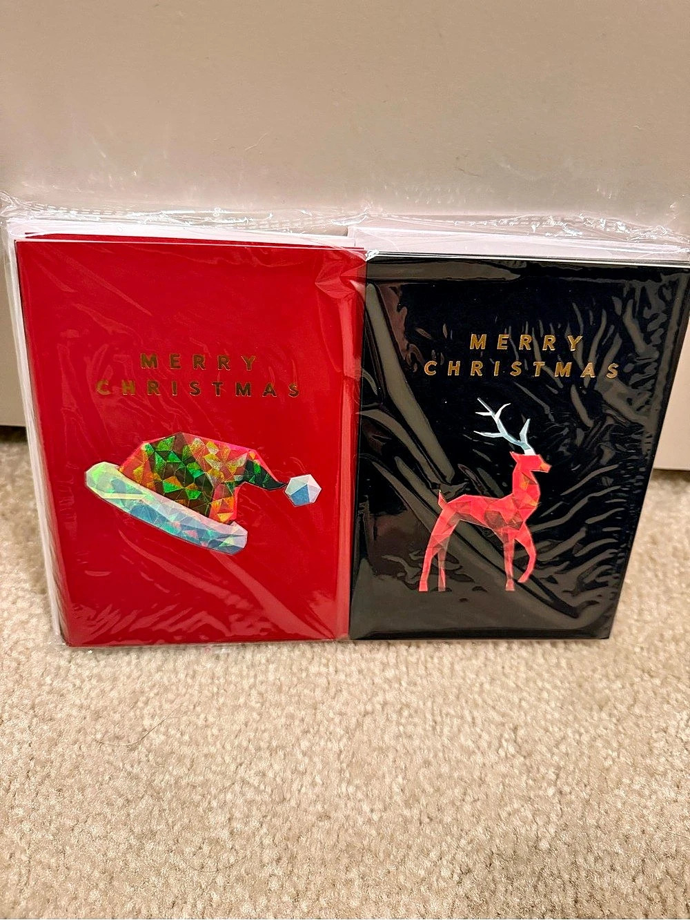 easykart labels Christmas Cards Red & Black